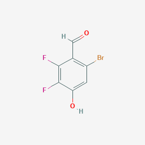 molecular formula C7H3BrF2O2 B1383961 6-Bromo-2,3-difluoro-4-hydroxybenzaldehyde CAS No. 2010955-48-1