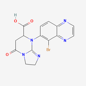 8-(5-Bromo-6-quinoxalinyl)-2,3,5,6,7,8-hexahydro-5-oxoimidazo[1,2-a]pyrimidine-7-carboxylic acid