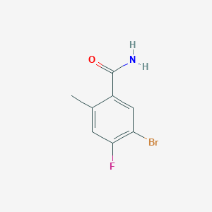 molecular formula C8H7BrFNO B1383964 5-Bromo-4-fluoro-2-methylbenzamide CAS No. 2092621-91-3