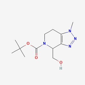 molecular formula C12H20N4O3 B1383967 Tert-butyl 4-(hydroxymethyl)-1-methyl-6,7-dihydro-4H-triazolo[4,5-c]pyridine-5-carboxylate CAS No. 1422344-08-8