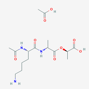 molecular formula C16H29N3O8 B1383968 Ac-Lys-D-Ala-D-lactic acid acetate CAS No. 282729-62-8