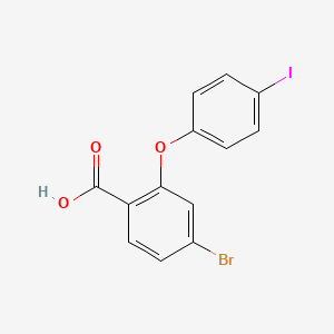 molecular formula C13H8BrIO3 B13839694 4-Bromo-2-(4-iodophenoxy)benzoic acid 