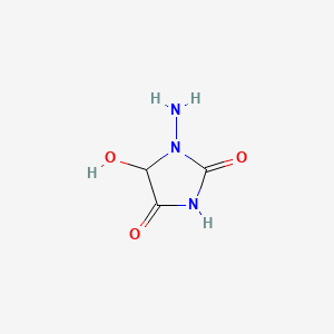 molecular formula C3H5N3O3 B1383970 1-Amino-5-hydroxyhydantonin CAS No. 42839-65-6