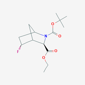 molecular formula C14H22FNO4 B1383971 2-O-Tert-butyl 3-O-ethyl (3R,5R)-5-fluoro-2-azabicyclo[2.2.1]heptane-2,3-dicarboxylate CAS No. 1173294-24-0