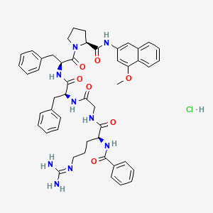 molecular formula C49H56ClN9O7 B1383972 Bz-Arg-Gly-Phe-Phe-Pro-4MbNA HCl CAS No. 201928-98-5