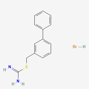 molecular formula C14H15BrN2S B1383978 2-([1,1'-Biphenyl]-3-ylmethyl)isothiouronium bromide CAS No. 1786429-62-6