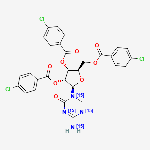 2',3',5'-Tri-O-(4-chlorobenzoyl) 5-Azacytidine-15N4