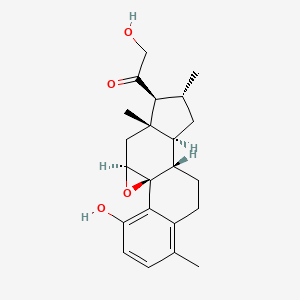 (9beta,11beta,16alpha)-9,11-Epoxy-1,21-dihydroxy-4,16-dimethyl-19-norpregna-1,3,5(10)-trien-20-one