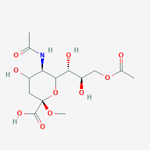 (2S,5R)-5-acetamido-6-[(1R,2R)-3-acetyloxy-1,2-dihydroxypropyl]-4-hydroxy-2-methoxyoxane-2-carboxylic acid