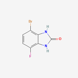 molecular formula C7H4BrFN2O B1383986 4-Bromo-7-fluoro-1H-benzo[d]imidazol-2(3H)-one CAS No. 1388074-82-5