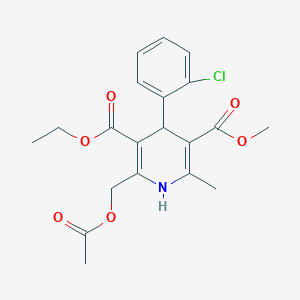 3-O-ethyl 5-O-methyl 2-(acetyloxymethyl)-4-(2-chlorophenyl)-6-methyl-1,4-dihydropyridine-3,5-dicarboxylate