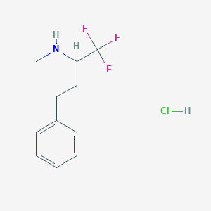 molecular formula C11H15ClF3N B1383988 甲基(1,1,1-三氟-4-苯基丁-2-基)胺盐酸盐 CAS No. 2060037-88-7