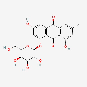 molecular formula C21H20O10 B13839901 1,6-dihydroxy-3-methyl-8-[(2S,5R)-3,4,5-trihydroxy-6-(hydroxymethyl)oxan-2-yl]oxyanthracene-9,10-dione 