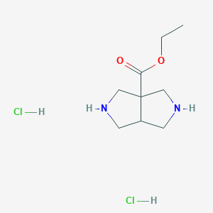 molecular formula C9H18Cl2N2O2 B1383991 Ethyl octahydropyrrolo[3,4-c]pyrrole-3a-carboxylate CAS No. 851526-85-7