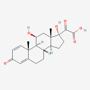 Pregna-1,4-dien-21-oic acid, 11,17-dihydroxy-3,20-dioxo-, (11b)-