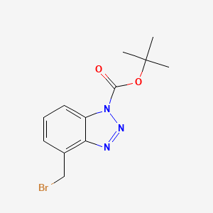 molecular formula C12H14BrN3O2 B13839934 4-Bromomethyl-benzotriazole-1-carboxylic acid tert-butyl ester 