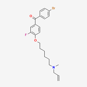 (4-Bromophenyl)-[3-fluoro-4-[6-[methyl(prop-2-enyl)amino]hexoxy]phenyl]methanone