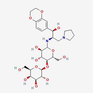 (alphaR,betaR)-beta-Amino-alpha-(2,3-dihydro-1,4-benzodioxin-6-yl)-1-pyrrolidinepropano Lactose Adduct