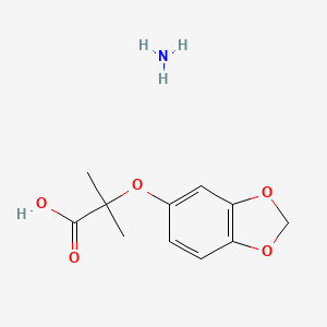 molecular formula C11H15NO5 B1384007 氮杂烷；2-(1,3-苯并二氧杂-5-氧基)-2-甲基丙酸 CAS No. 2143005-97-2