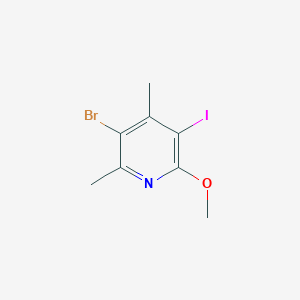 B1384008 3-Bromo-5-iodo-6-methoxy-2,4-dimethylpyridine CAS No. 2140326-81-2
