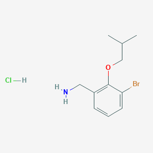B1384009 3-Bromo-2-isobutoxy-benzylamine hydrochloride CAS No. 2206265-79-2