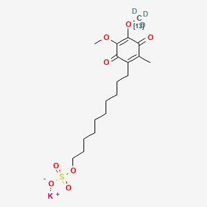 Idebenone Sulfate-13C,d3 Potassium Salt