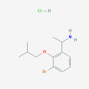molecular formula C12H19BrClNO B1384013 1-(3-溴-2-异丁氧基苯基)-乙胺盐酸盐 CAS No. 2206608-72-0