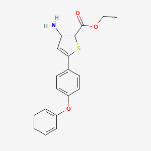molecular formula C19H17NO3S B1384014 Ethyl 3-amino-5-(4-phenoxyphenyl)thiophene-2-carboxylate CAS No. 1159979-24-4