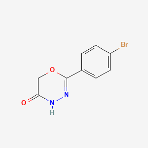 B1384015 2-(4-bromophenyl)-5,6-dihydro-4H-1,3,4-oxadiazin-5-one CAS No. 2126176-84-7