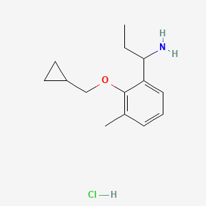 molecular formula C14H22ClNO B1384019 1-(2-环丙基甲氧基-3-甲基苯基)-丙胺盐酸盐 CAS No. 2206609-74-5