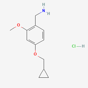molecular formula C12H18ClNO2 B1384021 4-环丙基甲氧基-2-甲氧基苄胺盐酸盐 CAS No. 2203194-94-7