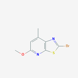 molecular formula C8H7BrN2OS B1384024 2-Bromo-5-methoxy-7-methylthiazolo[5,4-b]pyridine CAS No. 2173068-96-5