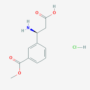 molecular formula C11H14ClNO4 B1384025 (3S)-3-氨基-3-[3-(甲氧羰基)苯基]丙酸盐酸盐 CAS No. 2059917-86-9