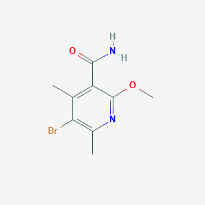 molecular formula C9H11BrN2O2 B1384027 5-溴-2-甲氧基-4,6-二甲基吡啶-3-甲酰胺 CAS No. 2140326-79-8