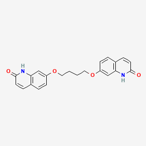 molecular formula C22H20N2O4 B1384037 7-[4-[(2-氧代-1H-喹啉-7-基)氧基]丁氧基]-1H-喹啉-2-酮 CAS No. 2116542-19-7