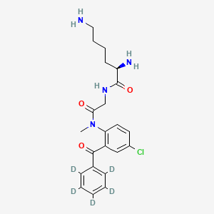 (2R)-2,6-diamino-N-[2-[4-chloro-N-methyl-2-(2,3,4,5,6-pentadeuteriobenzoyl)anilino]-2-oxoethyl]hexanamide