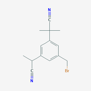 2-(3-(Bromomethyl)-5-(1-cyanoethyl)phenyl)-2-methylpropanenitrile