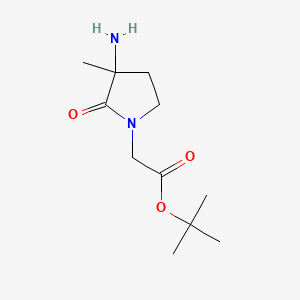 molecular formula C11H20N2O3 B13840393 Tert-butyl 2-(3-amino-3-methyl-2-oxopyrrolidin-1-yl)acetate 