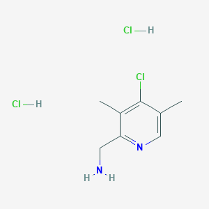 molecular formula C8H13Cl3N2 B1384040 1-(4-Chloro-3,5-dimethylpyridin-2-yl)methanamine dihydrochloride CAS No. 2173091-65-9