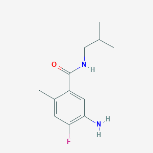 molecular formula C12H17FN2O B1384041 5-氨基-4-氟-N-异丁基-2-甲基苯甲酰胺 CAS No. 1876008-72-8