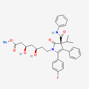 sodium;(3R,5R)-7-[(3R)-5-(4-fluorophenyl)-2-oxo-4-phenyl-3-(phenylcarbamoyl)-3-propan-2-ylpyrrol-1-yl]-3,5-dihydroxyheptanoate