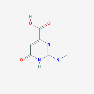molecular formula C7H9N3O3 B1384043 2-(Dimethylamino)-6-oxo-1,6-dihydropyrimidine-4-carboxylic acid CAS No. 6635-66-1