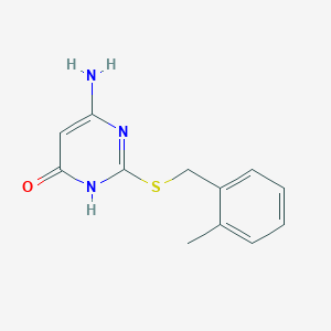 molecular formula C12H13N3OS B1384044 6-amino-2-[(2-methylbenzyl)thio]-4(3H)-pyrimidinone CAS No. 166751-33-3