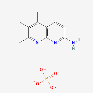 5,6,7-Trimethyl-1,8-naphthyridin-2-amine;phosphate