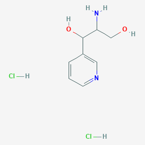 molecular formula C8H14Cl2N2O2 B1384052 2-Amino-1-(pyridin-3-yl)propane-1,3-diol dihydrochloride CAS No. 2059975-55-0