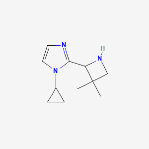 molecular formula C11H17N3 B1384077 1-环丙基-2-(3,3-二甲基氮杂环丁-2-基)-1H-咪唑 CAS No. 2060026-63-1