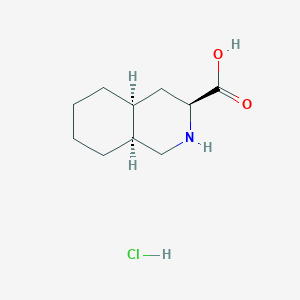 molecular formula C10H18ClNO2 B13840837 (3S,4aS,8aS)-1,2,3,4,4a,5,6,7,8,8a-decahydroisoquinoline-3-carboxylic acid;hydrochloride 