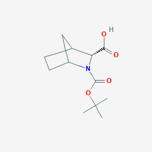 molecular formula C12H19NO4 B13840885 (3R)-2-[(2-methylpropan-2-yl)oxycarbonyl]-2-azabicyclo[2.2.1]heptane-3-carboxylic acid 