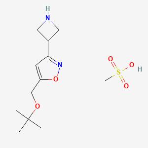 B1384093 3-(Azetidin-3-yl)-5-[(tert-butoxy)methyl]-1,2-oxazole, methanesulfonic acid CAS No. 2060029-71-0