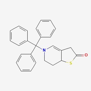 molecular formula C26H23NOS B13840980 5-Trityl-5,6,7,7a-tetrahydrothieno[3,2-c]pyridin-2(3H)-one 